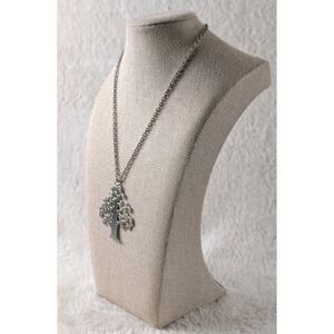 Silver Tone Tree of Life Pendant Necklace Celtic Boho Spiritual Jewelry